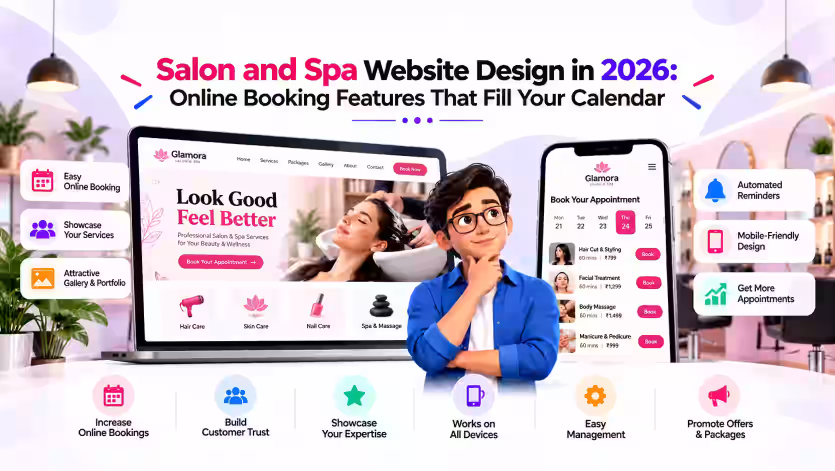 Salon and Spa Website Design in 2026: Online Booking Features That Fill Your Calendar